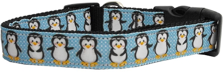 Penguins Nylon Dog Collar SM